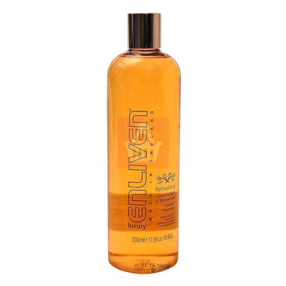 Enliven Refreshing Orange & Fresh Mint Lxury Bath and Shower Gel - 500ml