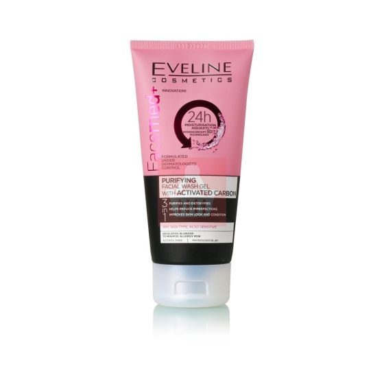 Eveline Facemed+ 3 in 1 Purifying Facial Wash Gel With Activated Carbon - 150ml