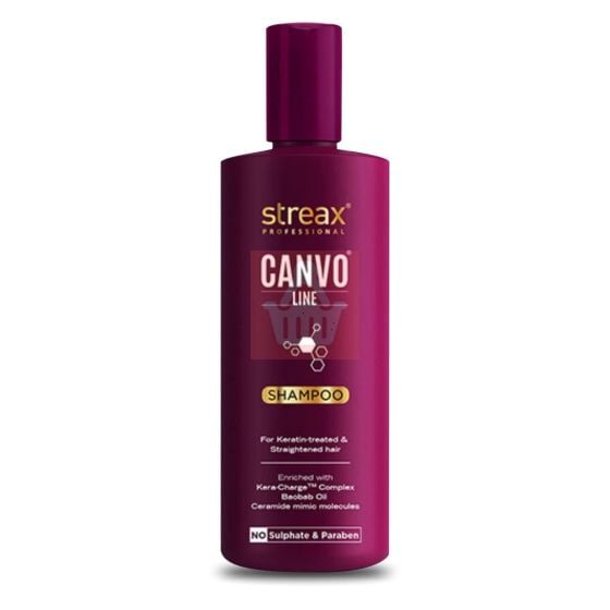 Streax Professional Canvo Line Shampoo For Keratin Treated And Straightened Hair 300 ml