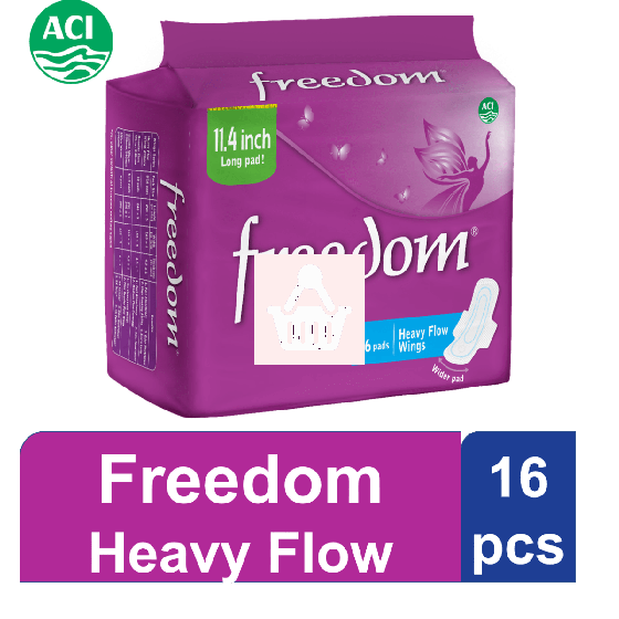 Freedom - Freedom Sanitary Napkin Heavy Flow Wings - 16 Pads 