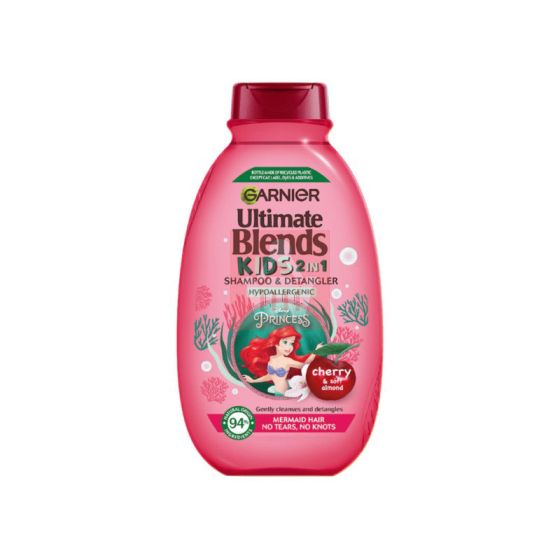 Garnier Ultimate Blends Kids 2 In 1 Shampoo & Detangler With Cherry & Soft Almond 250ml