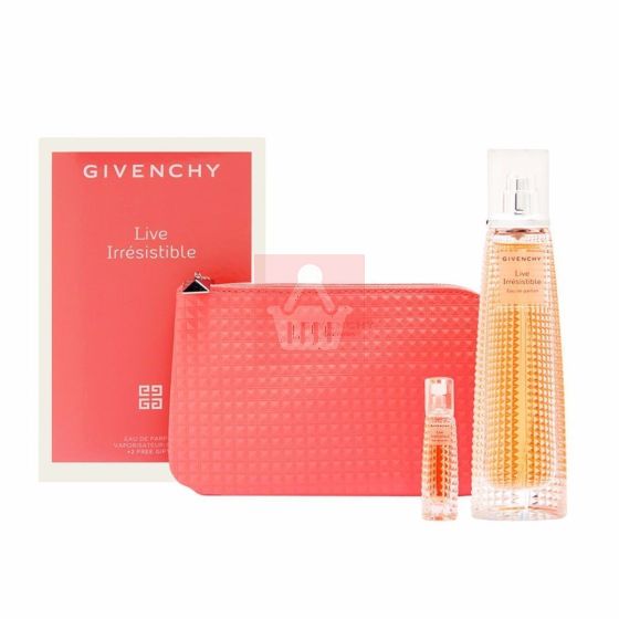 Givenchy Live Irresistible Gift Set EDP - 40ml+3ml+Pouch
