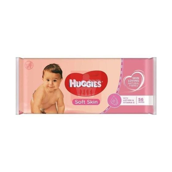 Huggies Soft Skin Baby Wet Wipes 56 Pcs