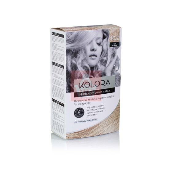 Kolora Professional Permanent Hair Color Cream by Aroma - 10.2 Pearl Blonde - 60ml