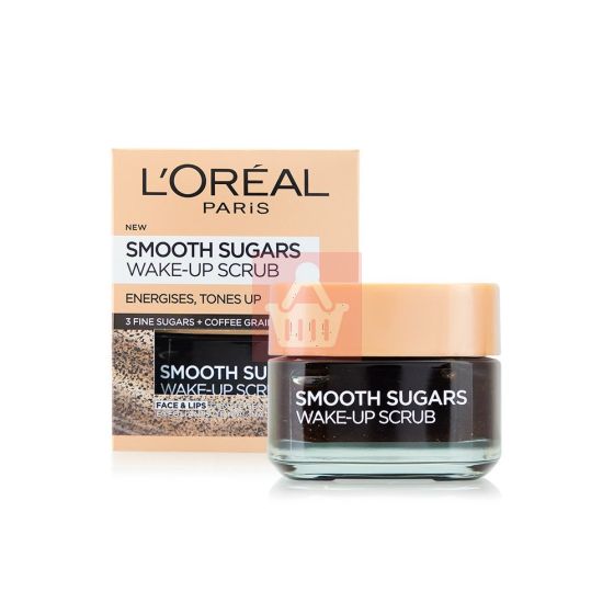 L'Oreal Smooth Sugars Wake Up Scrub For Face & Lips - 50ml