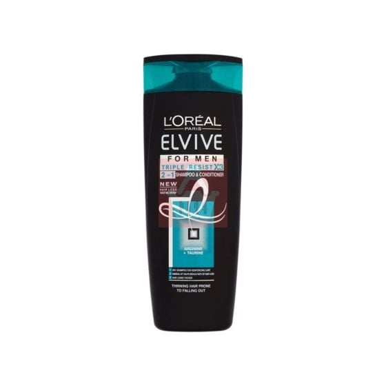 L'Oreal Elvive Triple Resist 2-in-1 Shampoo and Conditioner For Men - 400ml