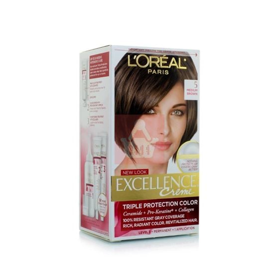 L'Oreal Excellence Triple Protection Color - Medium Brown 5