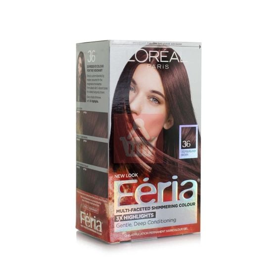 L'Oreal Feria Hair Colour 36 Deep Burgundy Brown