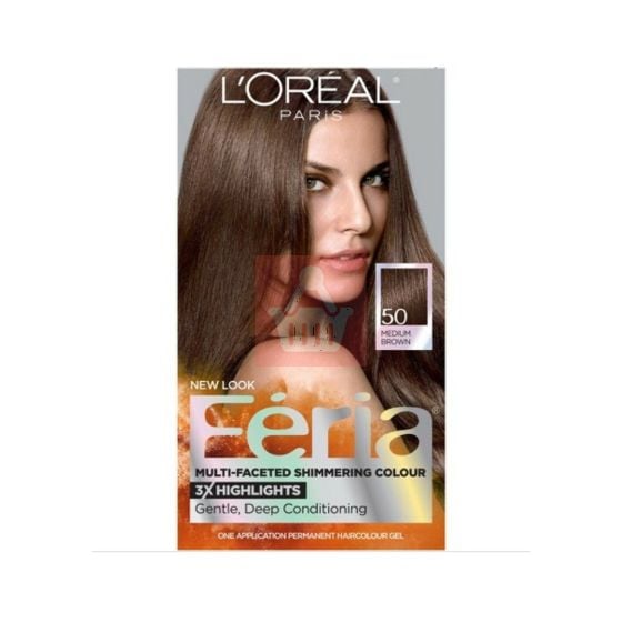 L'Oreal Feria Hair Colour 50 Medium Brown