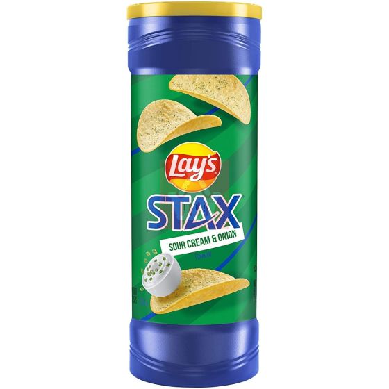 Lays Stax Sour Cream Onion Chips - 156gm