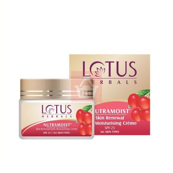 Lotus Herbals Nutramoist Skin Renewal Daily Moisturising Cream SPF 25 - 50g