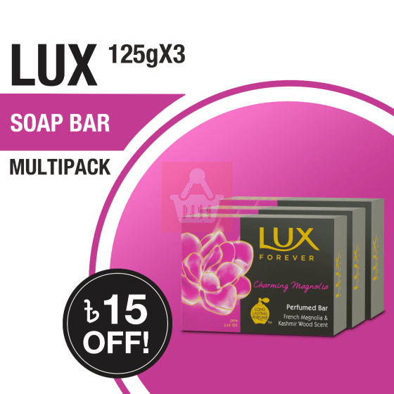 Lux Soap Charming Magolia 125gX3 Multipack