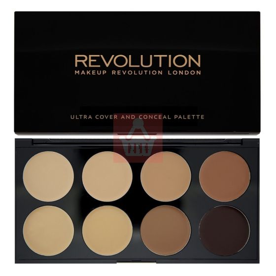 Makeup Revolution - Ultra Cover and Concealer Palette Medium - Dark