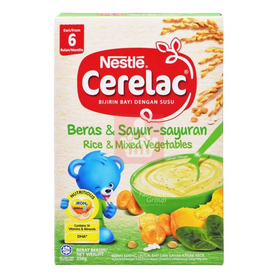 Nestle Baby Cerelac Rice & Mixed Vegetables (6 Month) - 250g (Malaysia)