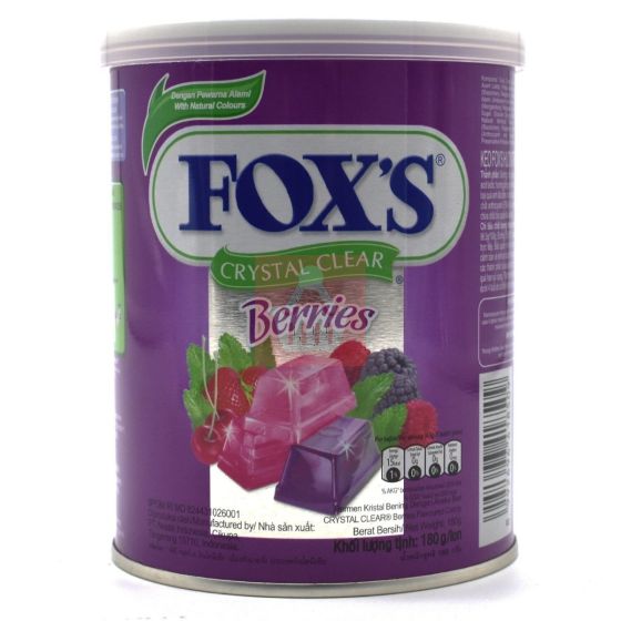 Fox's Crystal Clear Berries Flavored Candy Tin - 180gm
