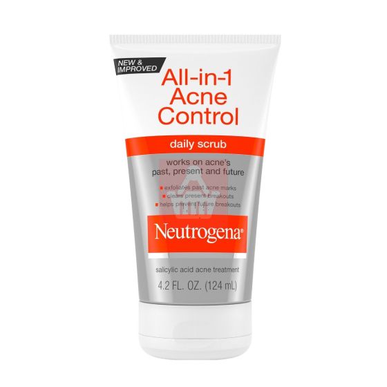 Neutrogena All-In-1 Salicylic Acid Acne Control Exfoliate Daily Face Scrub - 124ml