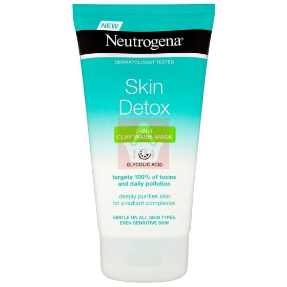 Neutrogena Skin Detox 2-In-1 Clay Wash & Mask 150 ml