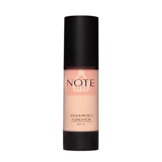 Note Cosmetics - Detox & Protect Foundation with SPF15 For All Skin Types - 02 Natural Beige