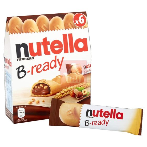 Nutella B-Ready Wafer Filled Nutella Chocolate Biscuit 6 Bars