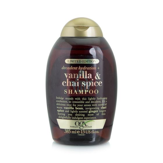 OGX Limited Edition Decadent Hydration Vanilla & Chai Spice Shampoo - 385ml