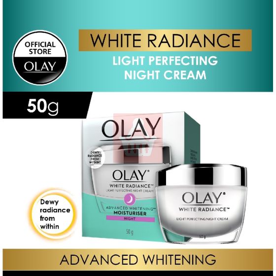 Olay White Radiance Light Perfecting Night Moisturiser Cream - 50gm