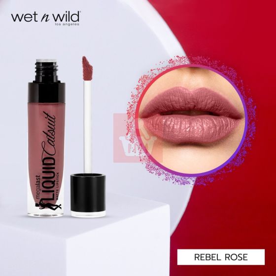 Wet n Wild Megalast Liquid Catsuit Matte Lipstick Rebel Rose 6g