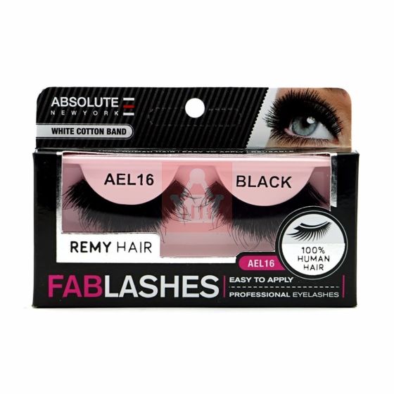 Absolute New York - Remy Hair Fablashes - AEL16 - Black