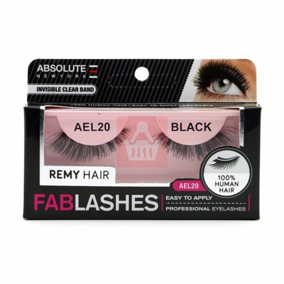 Absolute New York - Remy Hair Fablashes - AEL20 - Black