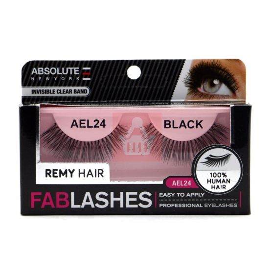 Absolute New York - Remy Hair Fablashes - AEL24 - Black