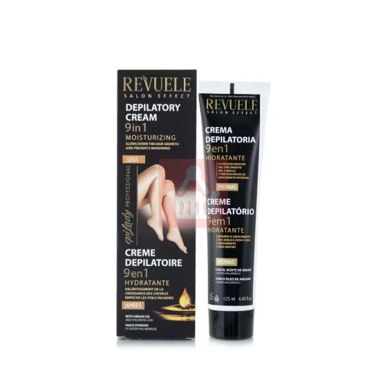 Revuele 9 In 1 Moisturizing Depilatory Cream For Legs With Argan Oil & Hyaluronic Acid - 125ml