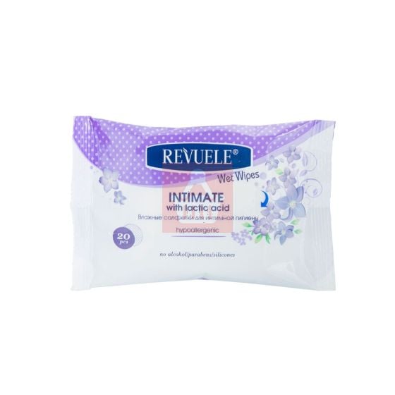 Revuele Hypoallergenic Intimate Wet Wipes For All Skin Types - 20 Pcs