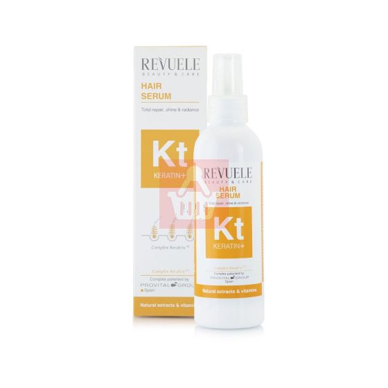 Revuele Keratin + Total Repair, Shine And Radiance Hair Serum - 200ml