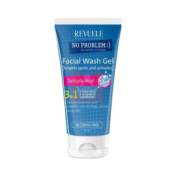 Revuele No Problem Anti Acne & Pimple Face Wash Gel With Salicylic Acid - 200ml 