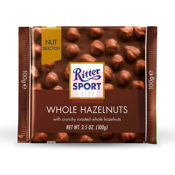 Ritter Sport Whole Hazelnuts Chocolate 100gm