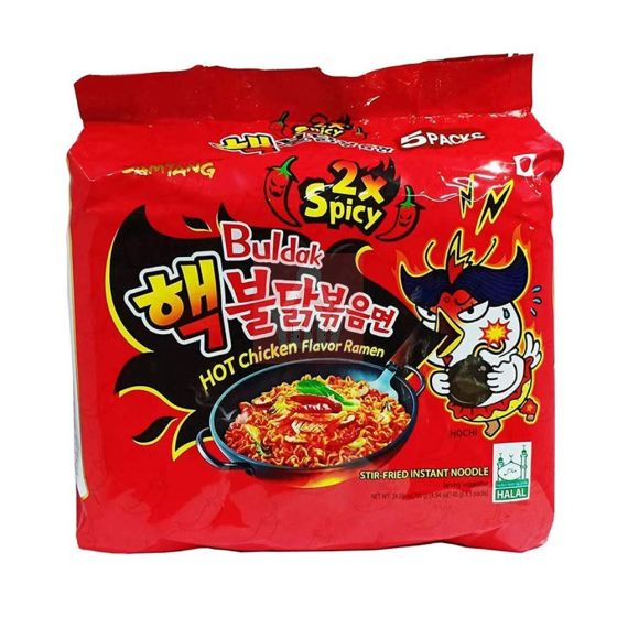 Samyang Buldak Hot Chicken Ramen 2x Spicy Noodles 140gm 5 Packs