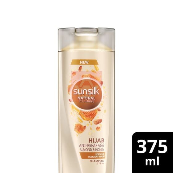 Sunsilk - Natural Recharge Hijab Anti-Breakage Almond & Honey Shampoo - 375ml