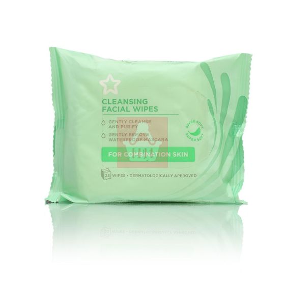 Superdrug Cleansing Wipes For Combination Skin - 25 Wipes