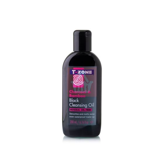 T-Zone Charcoal & Bamboo Black Cleansing Oil - 200ml