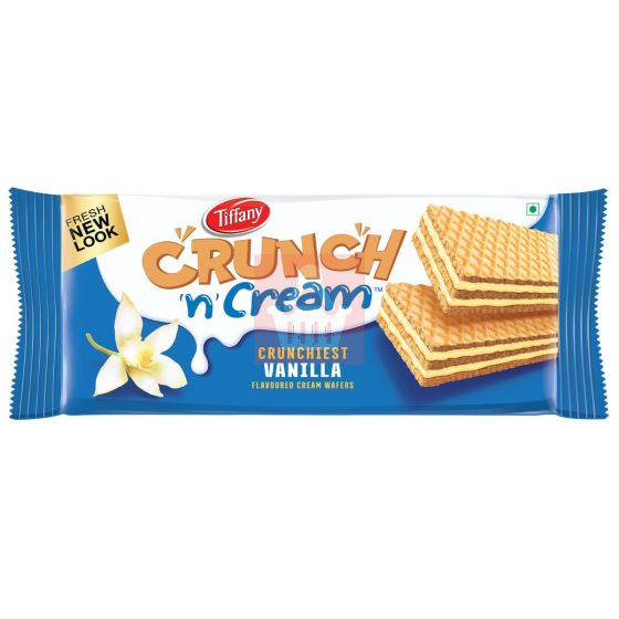 Tiffany Crunch n Cream Vanilla Wafers Biscuit 75gm