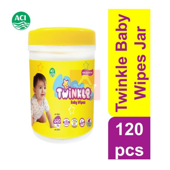 ACI - Anti Bacterial Twinkle Baby Wipes - 120 Pcs 