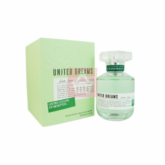 United Colors of Benetton United Dreams Live Free For Her EDT - 80ml Spray