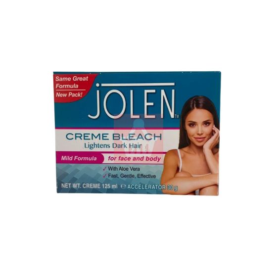 Jolen Creme Bleach Lightens Dark Hair Mild Formula 125ml