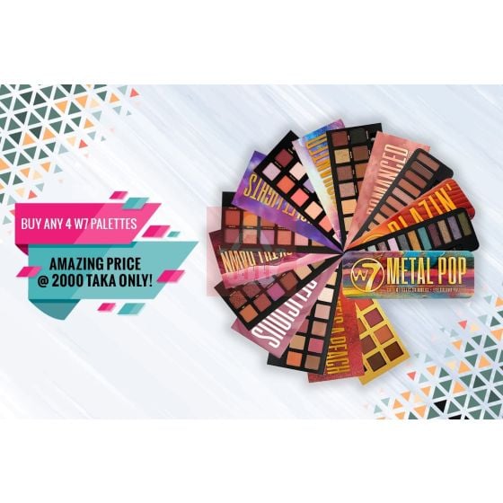 W7 Eye Shadow Palette Combo Offer - Any 4 Palette