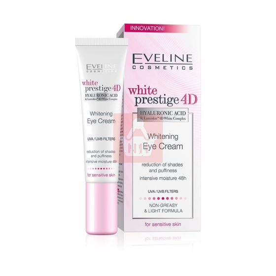 Eveline White Prestige 4D Whitening Eye Cream For Sensitive Skin - 15ml