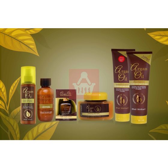 Xpel Combo Pack 10 - Argan Oil Series (Shampoo, Conditioner, Hair Mask, Argan Oil, Heat Defence Spray & Face Serum)