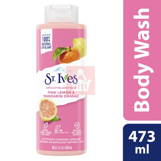 St. Ives Pink Lemon & Mandarin Orange Exfoliating Body Wash 473ml