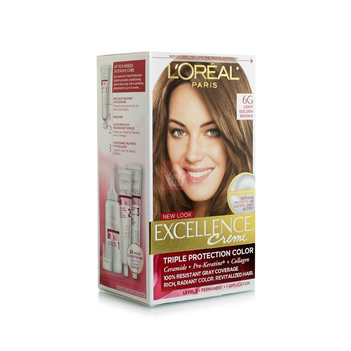 L'Oreal Excellence Triple Protection Color - Light Golden Brown 6G