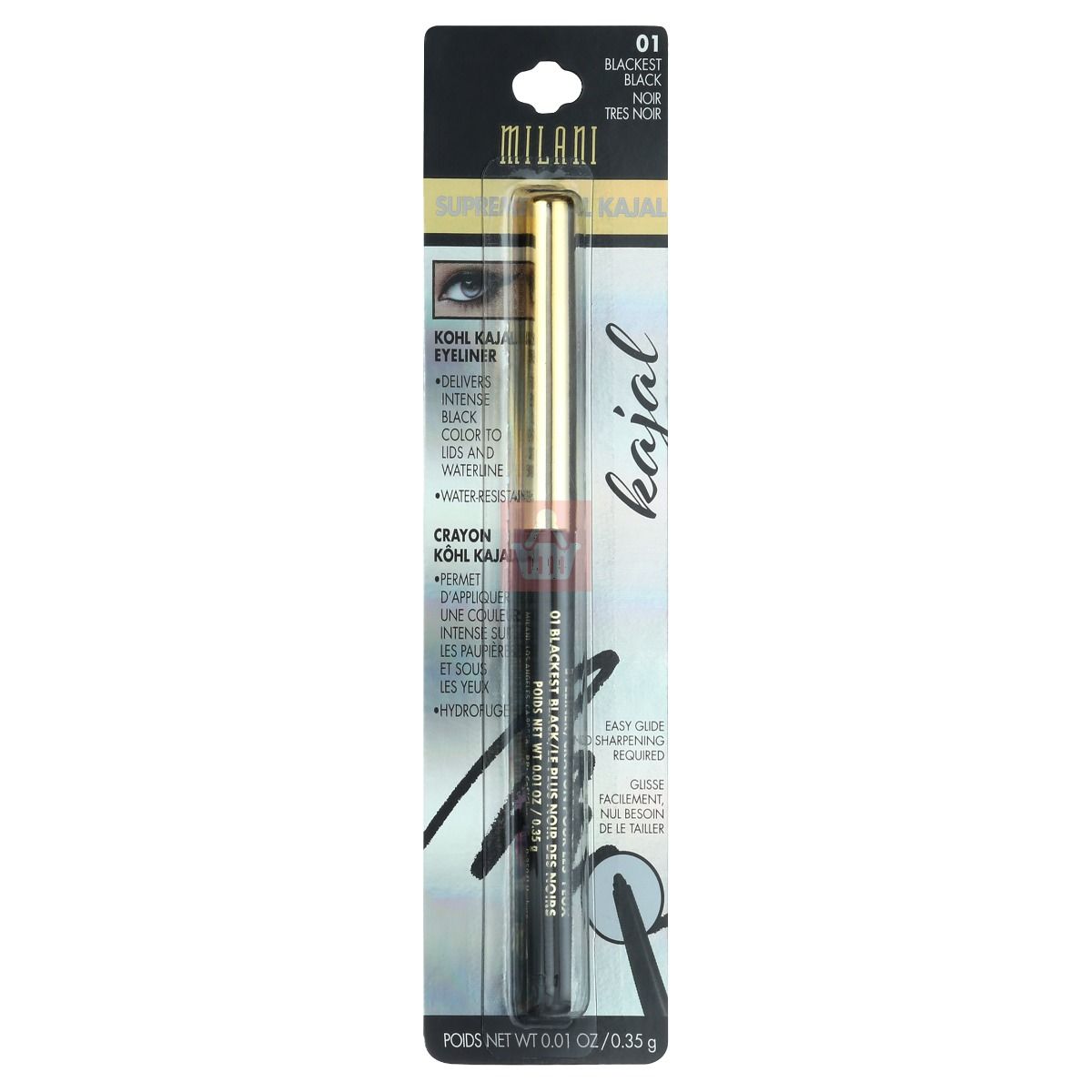 Milani Supreme Kohl Kajal Eyeliner (Blackest Black)