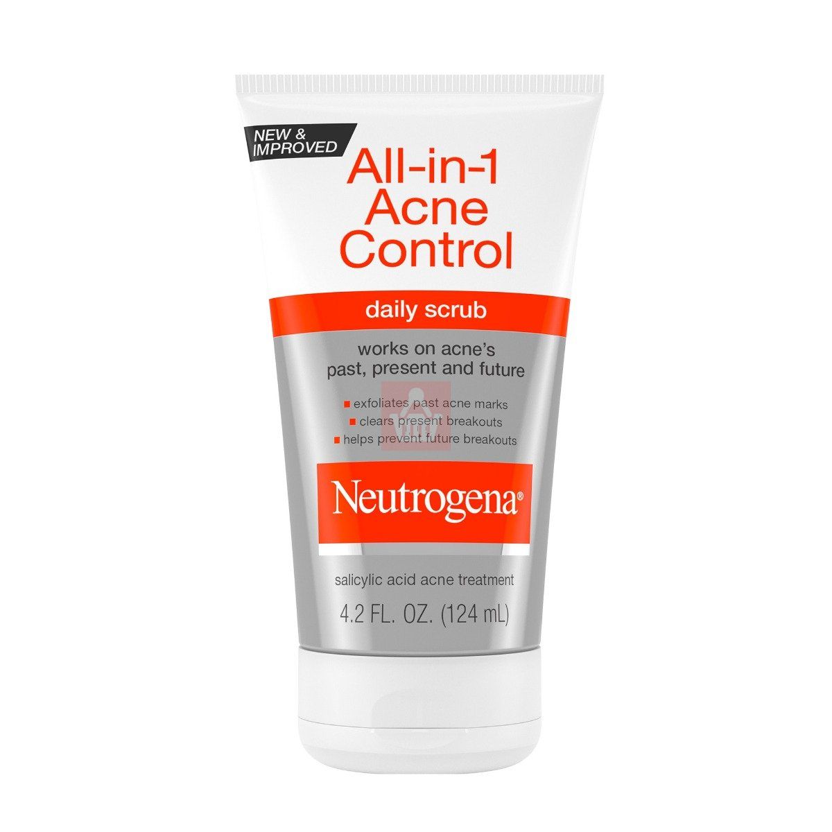 Neutrogena AllIn1 Salicylic Acid Acne Control Exfoliate Daily Face Scrub 124ml