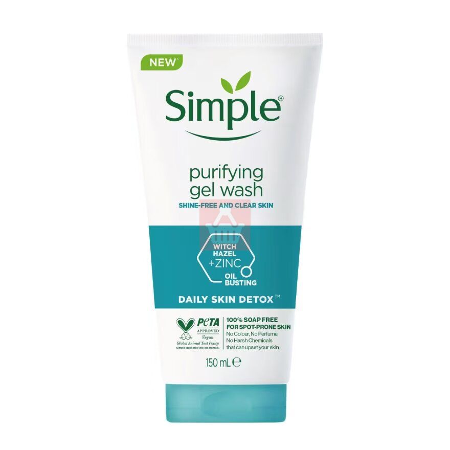 Simple Daily Skin Detox Purifying Gel Face Wash 150 Ml